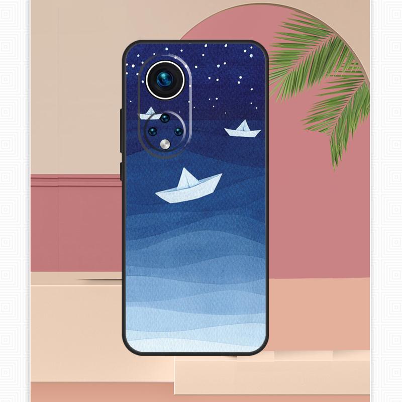 Ocean Waves Sailboat Case For Honor Magic 7 Lite 5 6 8 Pro Honor 400 200 X9c X9b X9a X8b X8a X8c 50 70 90 Cover