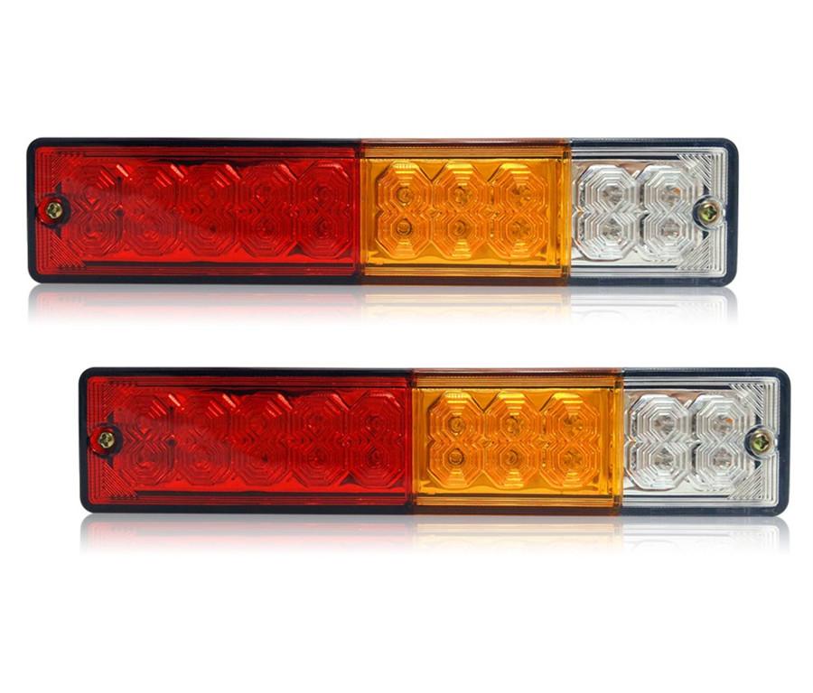 Waterproof 3 Colors 20 LED Truck Taillight Stop Brake Turn Signal Light Lamp 12V