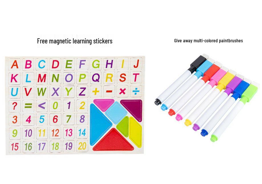 Montessori Double-Sided Busy Board: Early Education Intellectual Toy