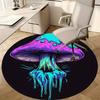1pc Colorful Mushroom Design Home Office Outdoor Round Carpet Gift Decorative Rug MatRA1525
