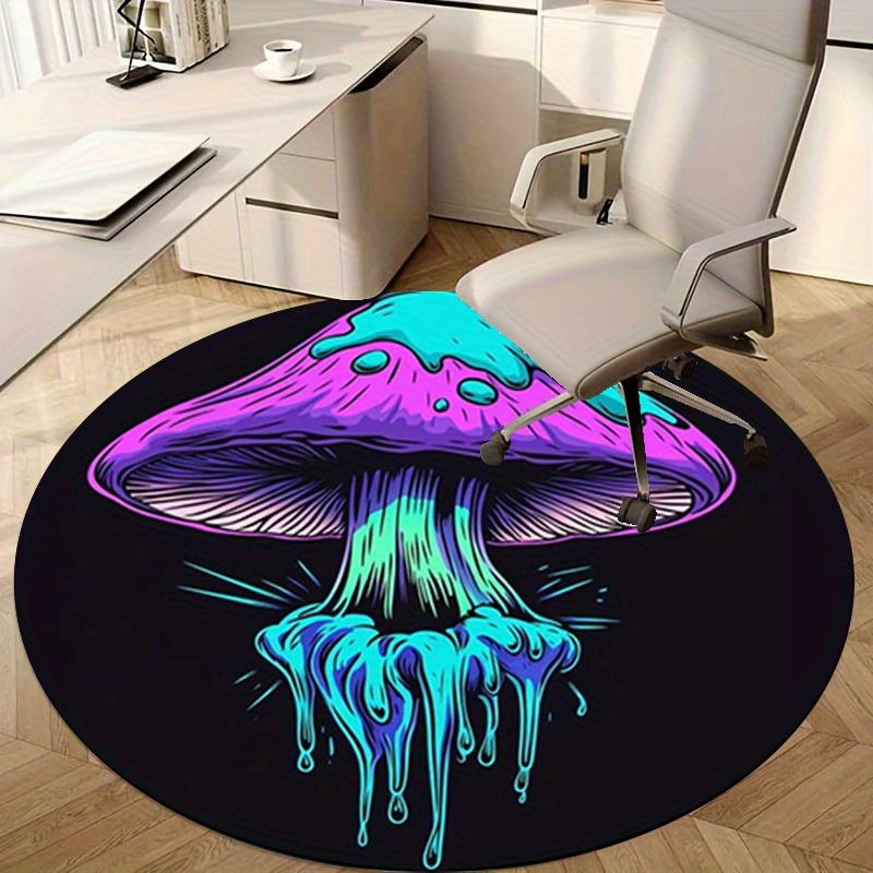 1pc Colorful Mushroom Design Home Office Outdoor Round Carpet Gift Decorative Rug MatRA1525