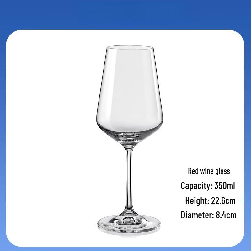 OLOEY 350ML Lead-Free Crystal Red Wine Glass