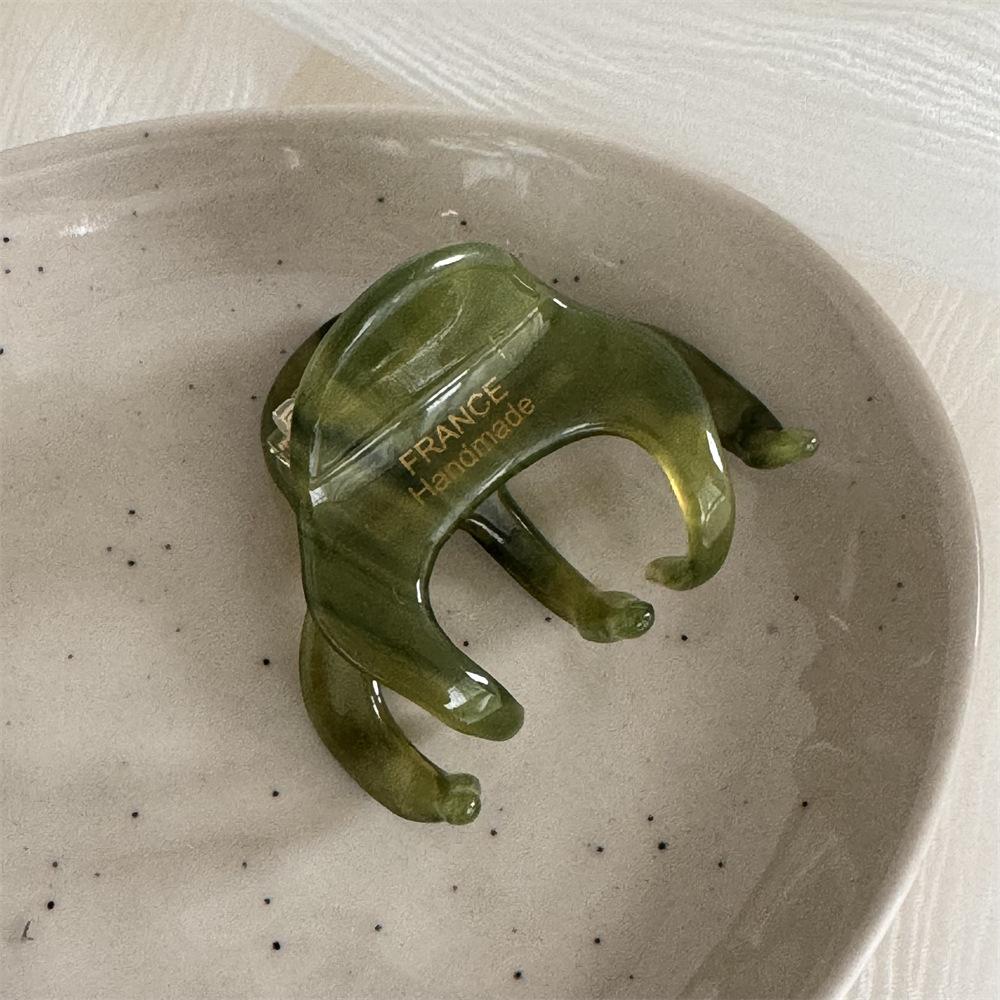 Korean Simple Small Size Octopus Grip Acetate Shark Clip Half-Scratch High-Grade Ponytail Hair Claw Hair Accessories