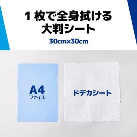 Eliel Sweat Wiping Sheets Large Size Dodeka Sheet MEN Super Cool Type 90 (30 X 3 Packs) Refreshing Citrus Scent