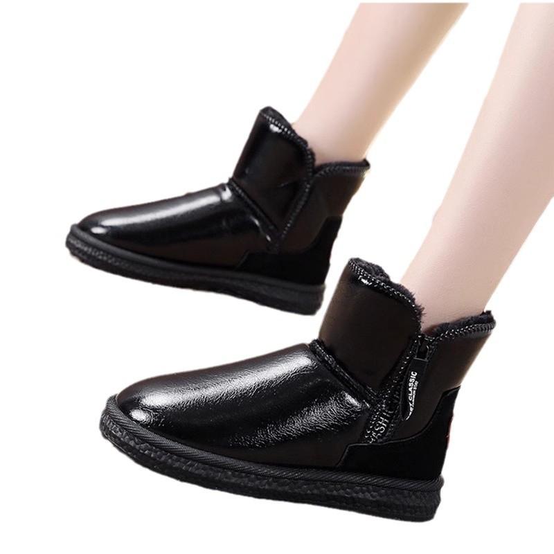 Snow boots women's winter 2025 new velvet thickened short tube waterproof and non-slip winter warm outer wear cotton shoes women