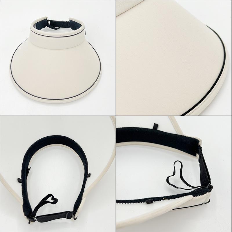 New Japanese UV sunscreen empty top hat outdoor face cover big brim sun hat summer UV protection empty top sun hat