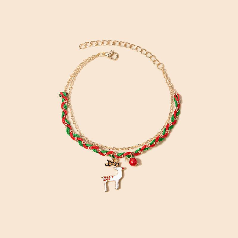 Европейско-американский праздничный рождественский ретро-браслет: Ручной работы, Плетеный, Пэчворк Браслет для Женщин