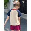 Trade Original Brand Children's Clothing Girls' Pure Cotton Short-Sleeved T-Shirt for Young Children with Cute Print Raglan Half-Sleeve for Summer