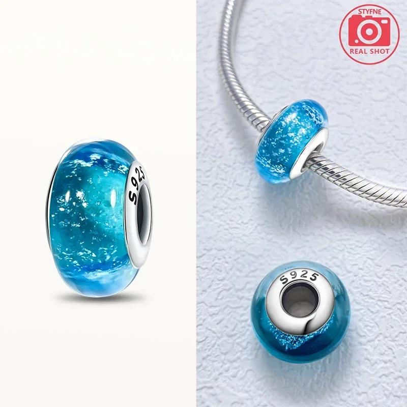 Coppereffervescence Murano Glass Original Colored Beads Fit Original Charm Bracelet Fine Jewelry Diy Giftsfor Women