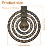 Rotating Circular Wall Calendar Wooden Hanging Circular Interactive Wood Disc Calendar Decorative Pendant for Home Decoration