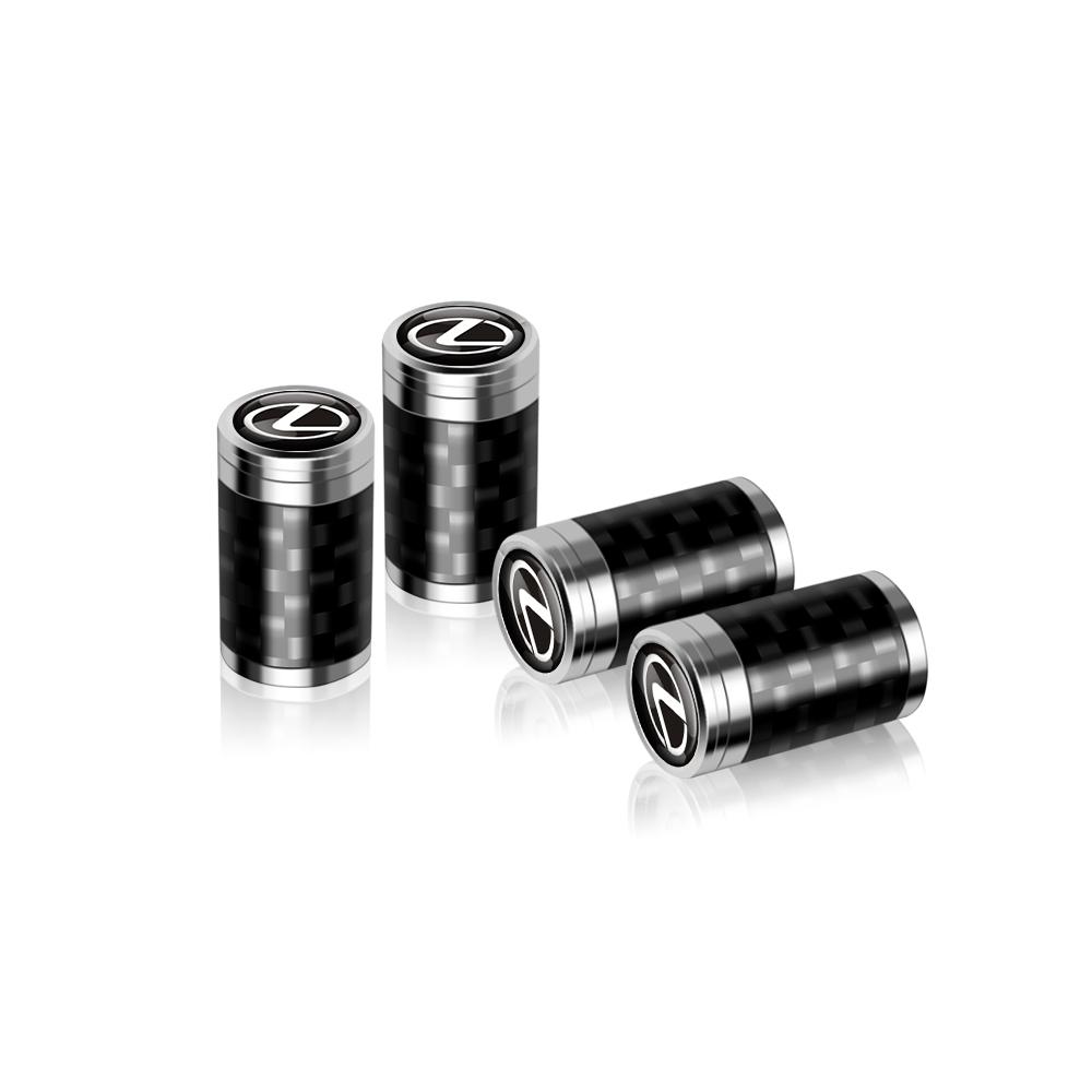 4Pcs Carbon Fiber Wheel Tire Valve Stem Air Caps Car Stying For Lexus ES300 RX330 RX300 GS300 IS250 IS200 CT200h IS300 NX RXCE7 