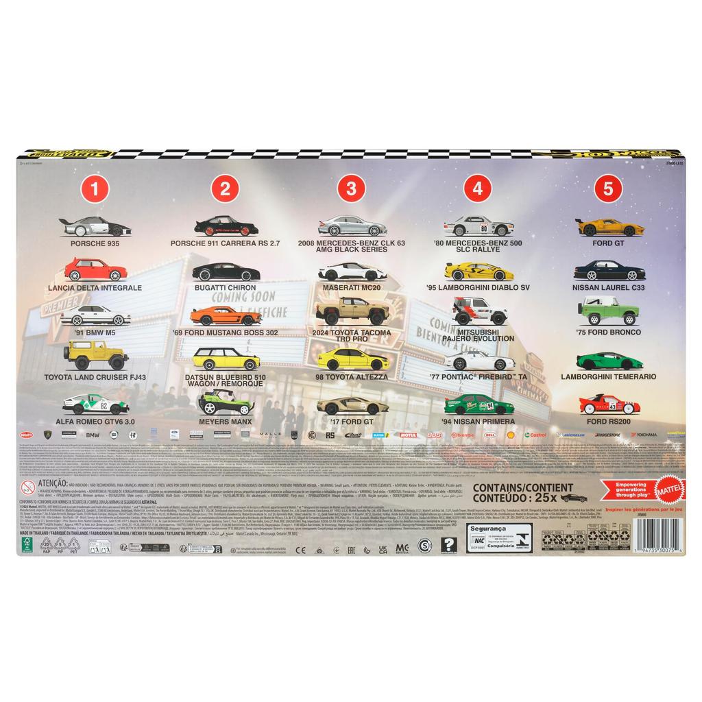 Hot Wheels Boulevard 25 Car Factory Set Vehicle Miniature 25 Ages JFM00 - Toys, Cars, Cars, 3+, Multi-color