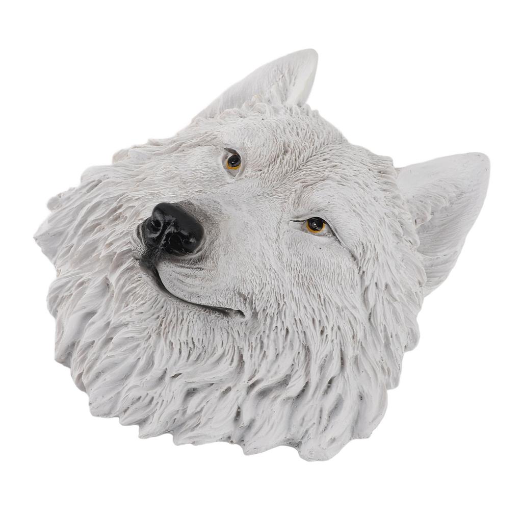 3D Simulation Animal Head Statues Wall Decor Resin Unique Exquisite Animal Head Statues Wall Hanging Sculpture for Home