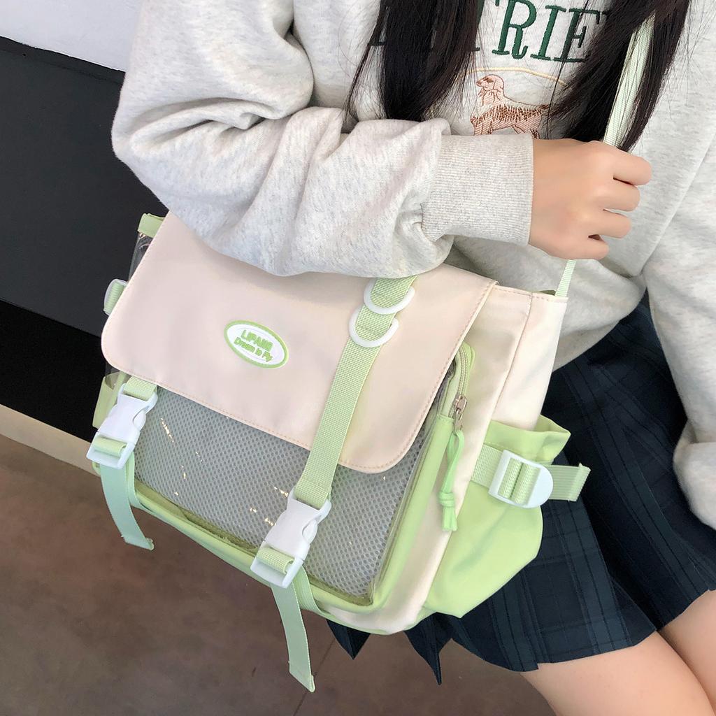 New Harajuku Sweet Girl Kawaii Ulzzang Ita Bag Daily Commuter Preppy Style Cute Crossbody Bag Y2K JK Uniform Shoulder Bag