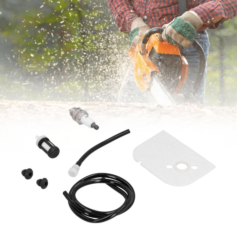 Compact Air Filter Tube Black and White Air Fuel Filter Kit Durable Chainsaw Parts