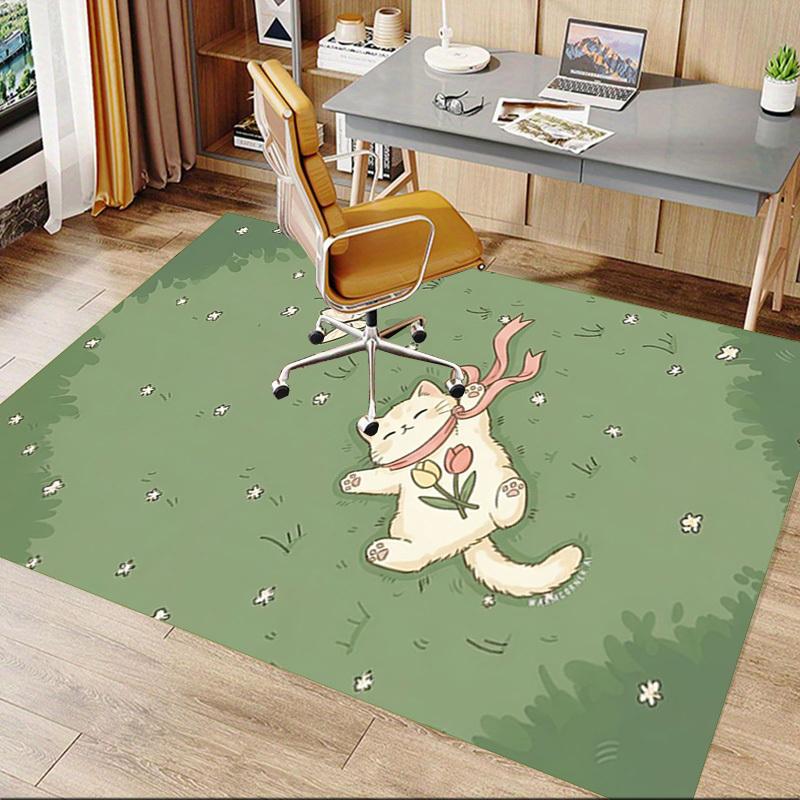 1PC cat flower Carpet Office Rug Mat Home Decor Area Carpet Festival Gift Office desk chair carpet Longlasting Material