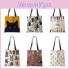 Shoulder Cartoon Reusable Cat Bag Shopper Kawaii Canvas Tote Bag Women Haajuku High Capacity Casual Folding Handbag