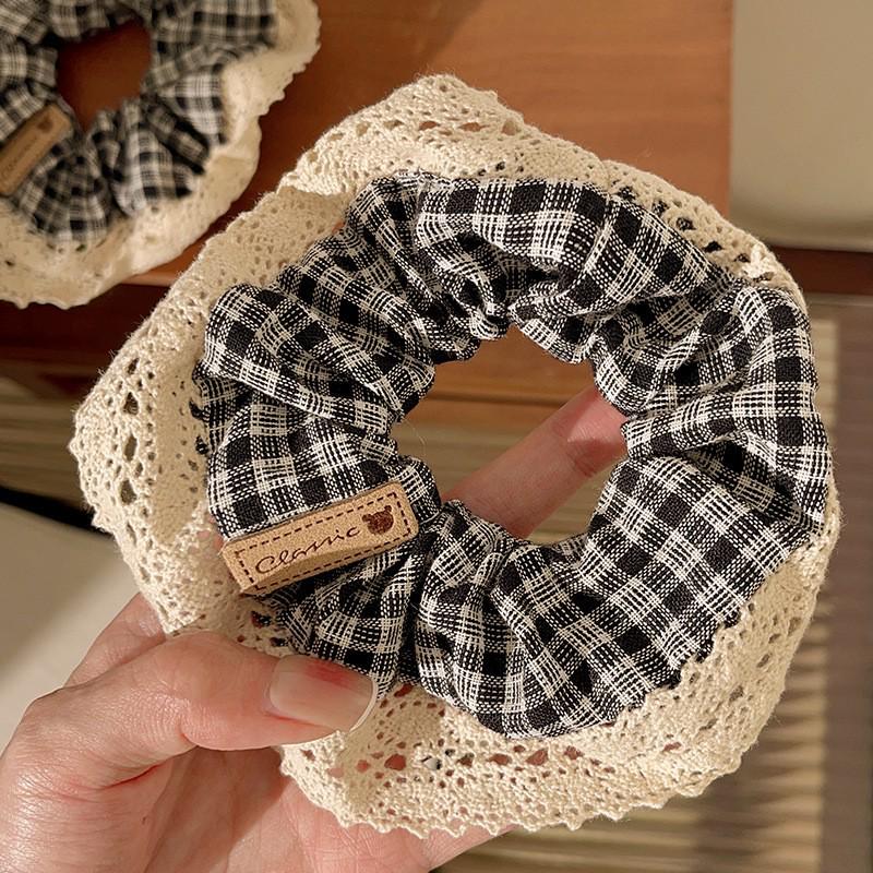 2025 Striped Ball Head Hair Tie: Large Intestine Style for High Ponytails