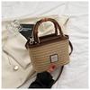 Textured Bamboo Handle Woven Bag for Thailand Tourism and Vacation Fashion Crossbody Straw Woven Bag
