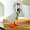 Magnetic Goose Shaped Key Storage Resin Standing Duck Statue Key Holder for Home Office Dorm Entrance Key Holder