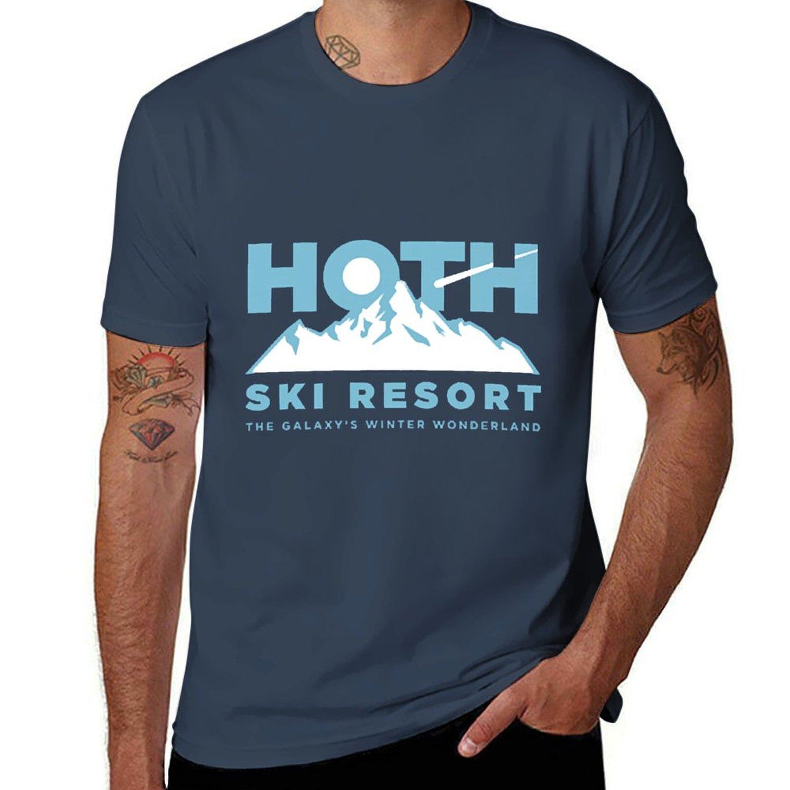 

Hoth Ski Resort Tshirt cute tops korean fashion blanks quick drying Tshirt men S