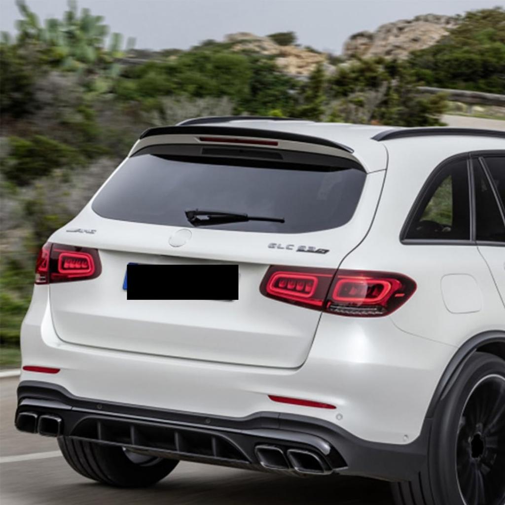 Rear Spoiler Wing Compatible with 2016-2020 Mercedes-Benz GLC-Class X253 GLC200 GLC43 GLC63 AMG ABS Rear Trunk Spoiler, Gloss Black (Glossy Black)