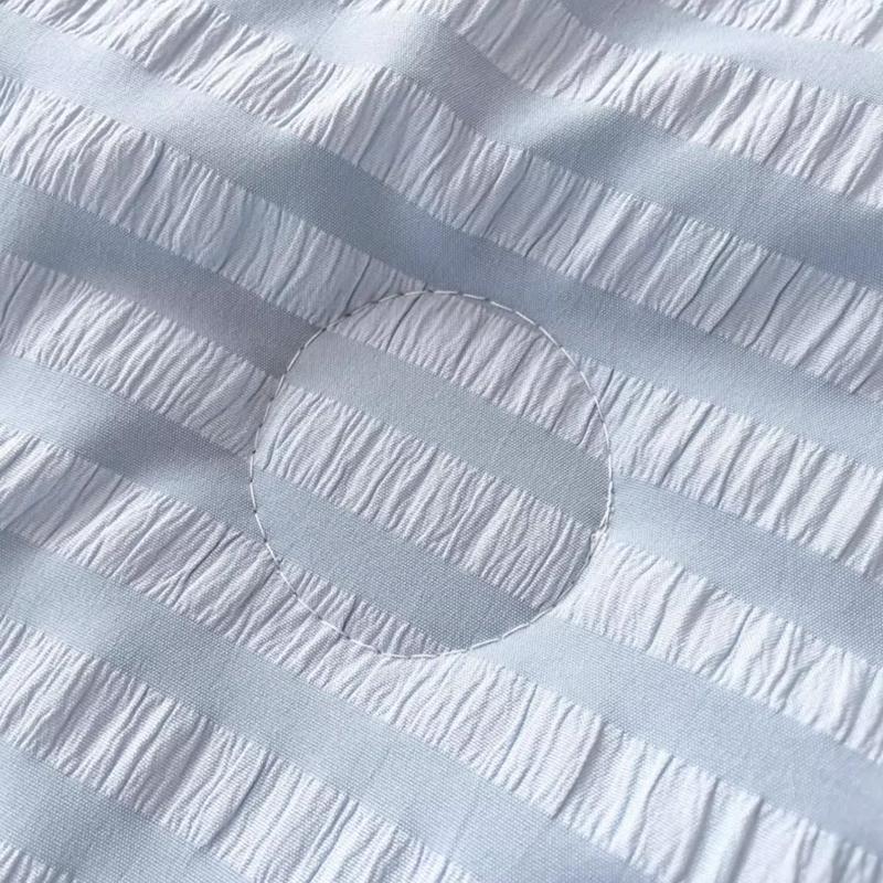 Seersucker Cool Summer Duvet Double Machine Washable Quilt Mattress Comforter Comfortable Soft Touch Mattress Cover 1pcs