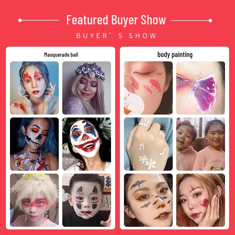 Children's Water-Soluble Face Paint Pigments for Body, Opera, and Clown Stage Makeup