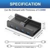 HCL-4A-Pro 4 Ports USB 3.0 Hub 5Gbps Data Transfer Driver Free Clip On External Dock Station