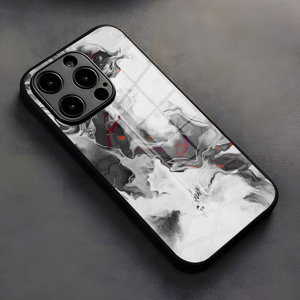 Green Texture Phone Case For IPhone 17 Pro Max 16 15 14 Pro Max 13 11 X Xs Xr 8 7Plus Glass Cover