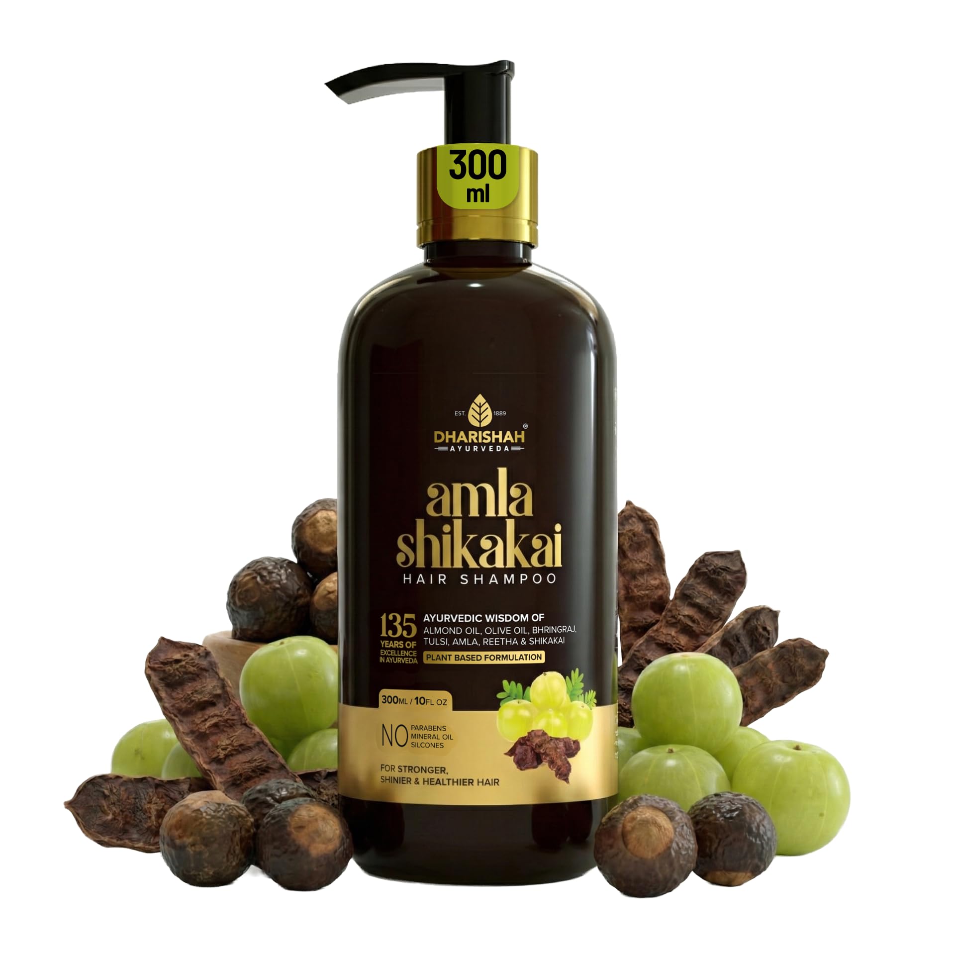 Dharishah Ayurveda Amla Reetha Shikakai Shampoo