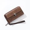 New Style PU Leather Men's Wallet Multi-card Slots High Capacity ID Card Holder Zipper Causal Purses Daily Use