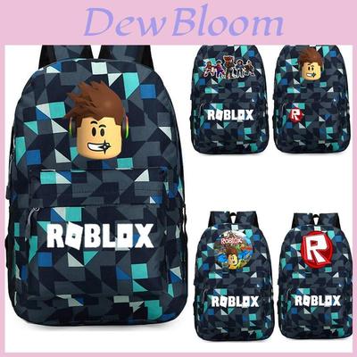 Stylish Roblox Backpack For Kids Featuring A Vibrant Cartoon Pattern And Large Capacity