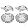 Vastu Feng Shui Kristall Schildkröte mit Platte, Glücksschildkröte - Transparent