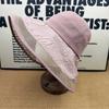 Commuting versatile mesh sunscreen cap, summer texture splicing big eaves hat, UV protection breathable portable bucket hat