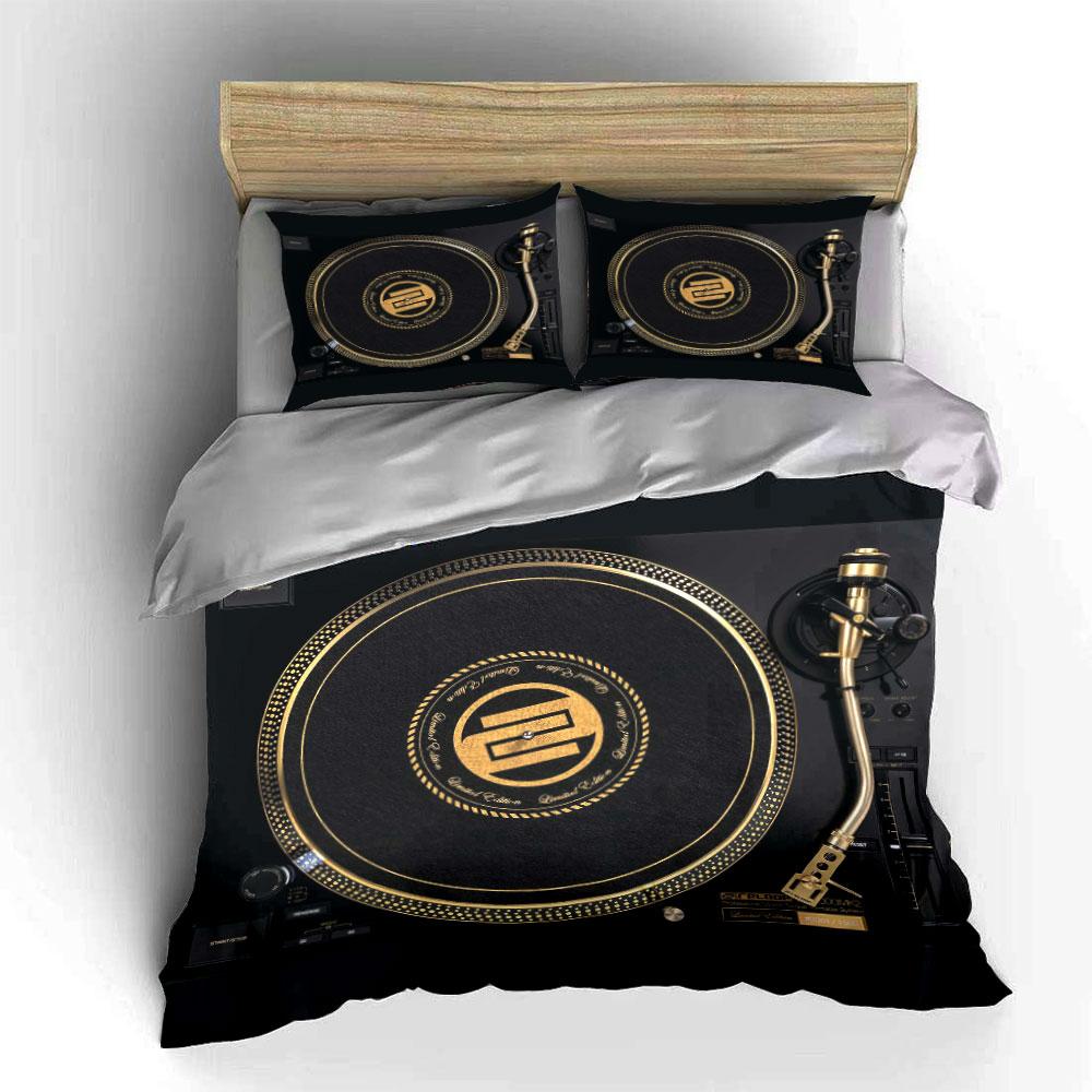 Luxury Turntable Set For Djs Multiple Sizes Kid'S And Adults' Bedroom Exquisite 3Pc Bedding Set, Gift