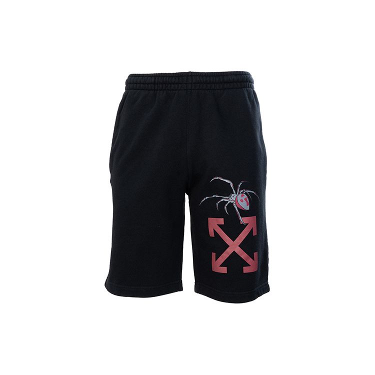 

Off-White Arachno Arrow Sweatshorts Black/Bordeaux Men Bottoms OMCI006S20E300011024