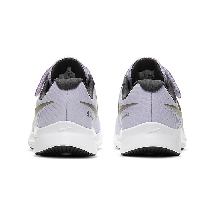 Nike Star Runner 2 PS Violet Frost Metallic Pewter Kids Sneakers Purple Dark-Smoke-Grey White AT1801-502