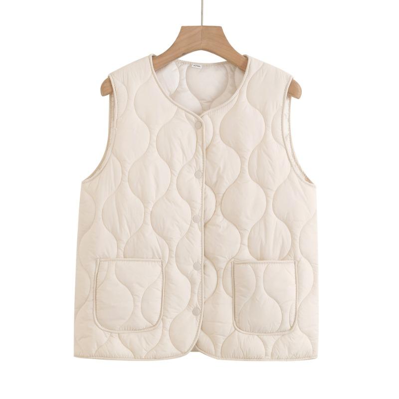 Mom's new autumn and winter, light and thin vest in autumn and winter, thickened warm large-size vest, medium and old outer vest, wide