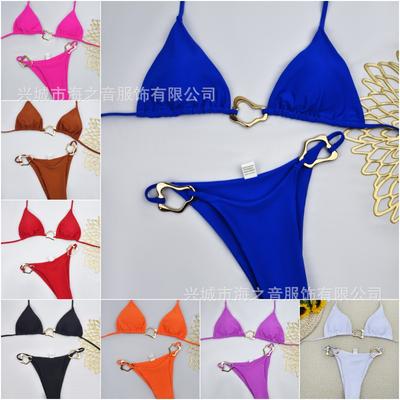 Nieuwe kini bikini sexy bandjes splitpak badpak dames bikini badpak
