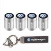 Hijk1 ·Car Tire Wheel Valve Caps Cover Suede Car Key Chain Ring Keychain For VW GTI Polo Golf MK6 Passat B7 B8 Tiguan Arteon ID.3 Jett