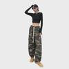 2024 American Retro Camouflage Slim Hip-Hop Overalls Women's Casual Trendy Leggings