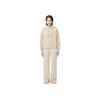Li Ning Solid Color Logo Embroidered Loose Pullover Hoodie Women Hoodies Light-Milk-Brown AWDT264-5