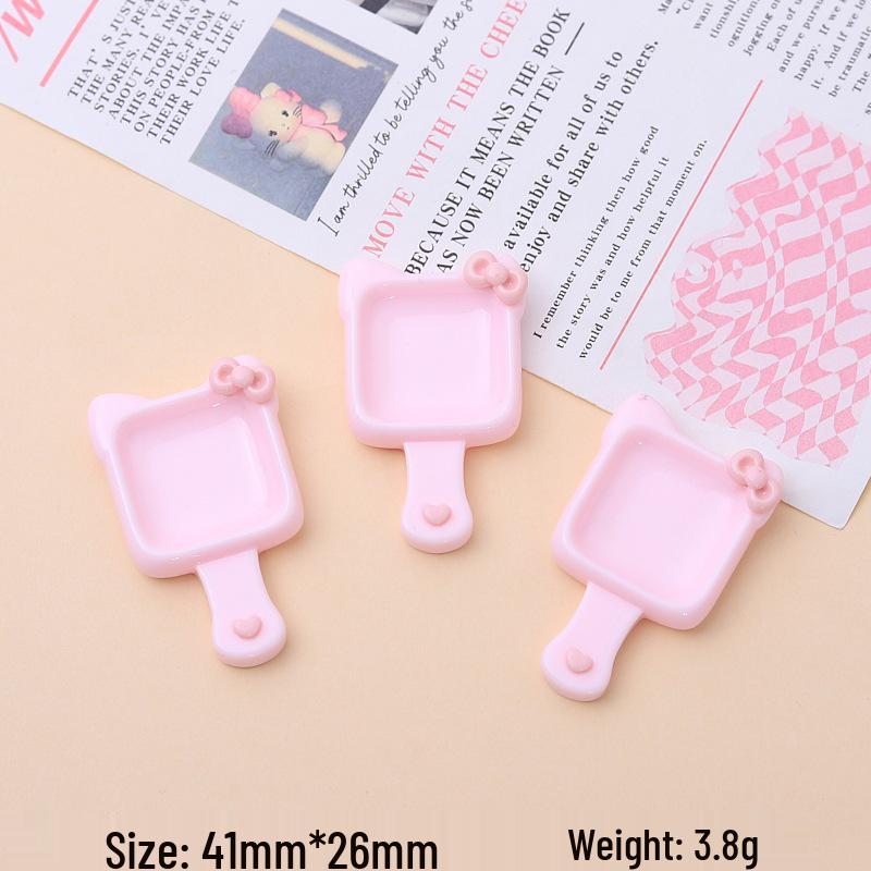 Kitten Cartoon Square Plate DIY Jewelry & Hair Clip Accessories Kit with Resin Glue