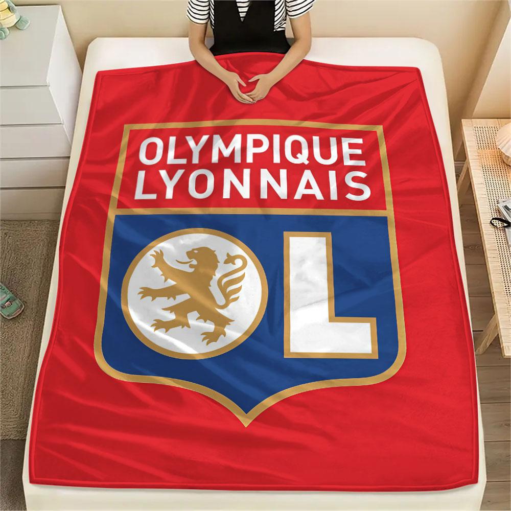 Olympique Lyonnais FlAannel Blanket, High Quality Comfortable for All Seasons, Home Decor, Warmth and Comfort