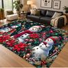 Christmas Theme Floor Carpet, Soft Area Rug, Xmas Indoor Home Holiday Decoration
