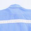 2025 Spring Women's Casual Lace Patchwork Striped Shirt
