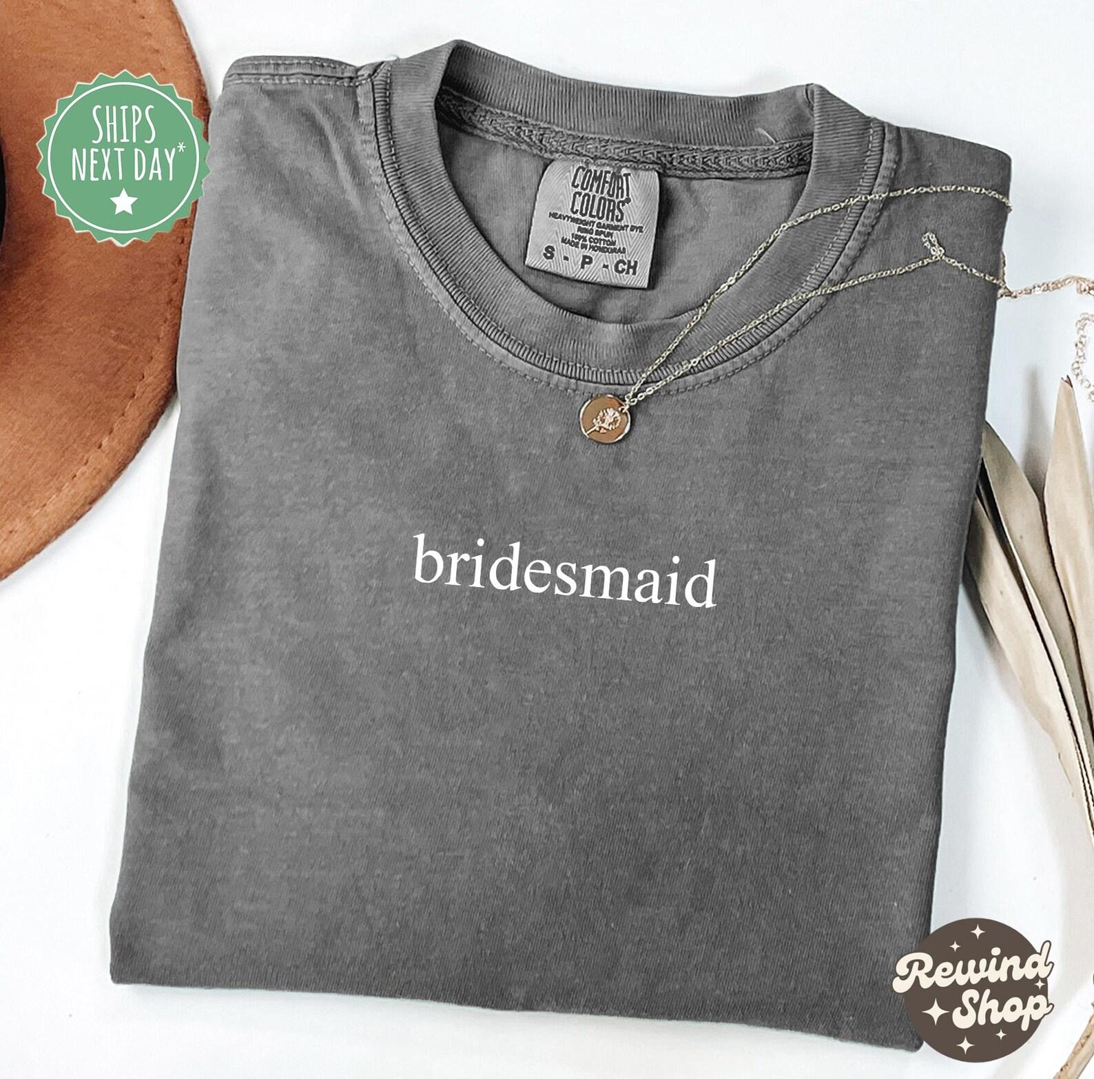 Bridesmaid Comfort Colors® TShirt, Minimalist Bridesmaid Squad Shirt, Bachelorette Party Shirt, Bridal Shower Shirt, Shirt for Bridesmaids 3XL