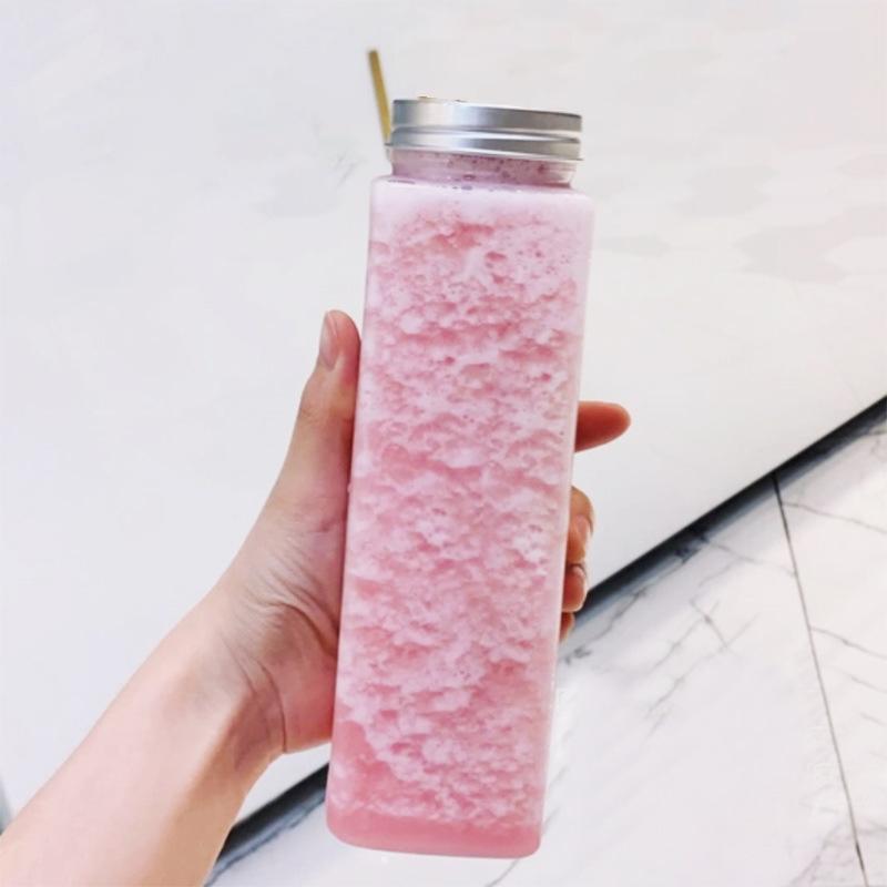 500ml Portable Fruit Juice Cold Brewed Tea Bottle Transparent Plastic Beverage Bottle Disposable Milk Tea Bottle