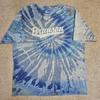 Vintage Y2k Branson Missouri Tie Dye T-shirt Mens XL Blue Hippie Thrashed Paint